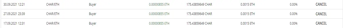open orders buyback september 2021