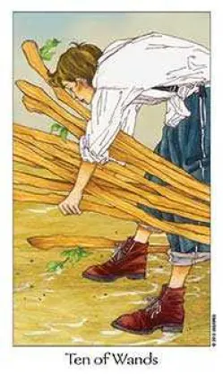 10 Of Wands Upright
