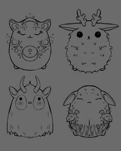 Rough Concept Sketches for Chumbi Coats