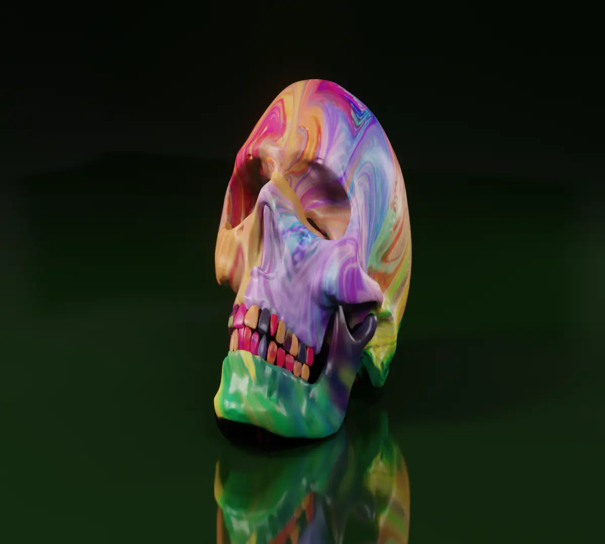 Psychedelic Skull #07 - by Alex Jesús Cabello Leiva - AlexCocoPro