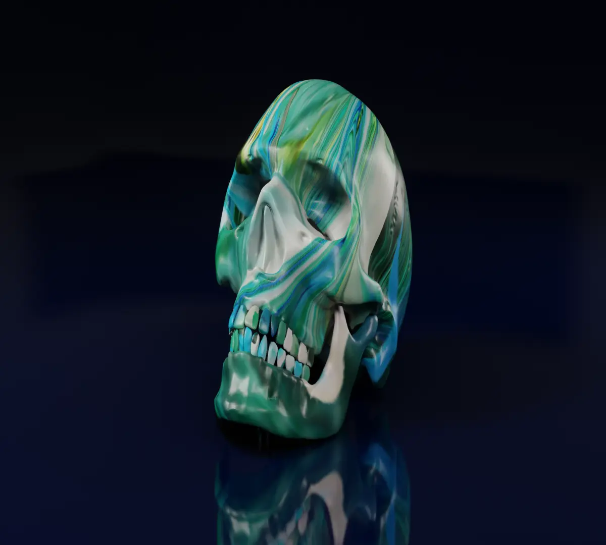 psychedelic skull by Alex Jesús Cabello Leiva - AlexCocoPro