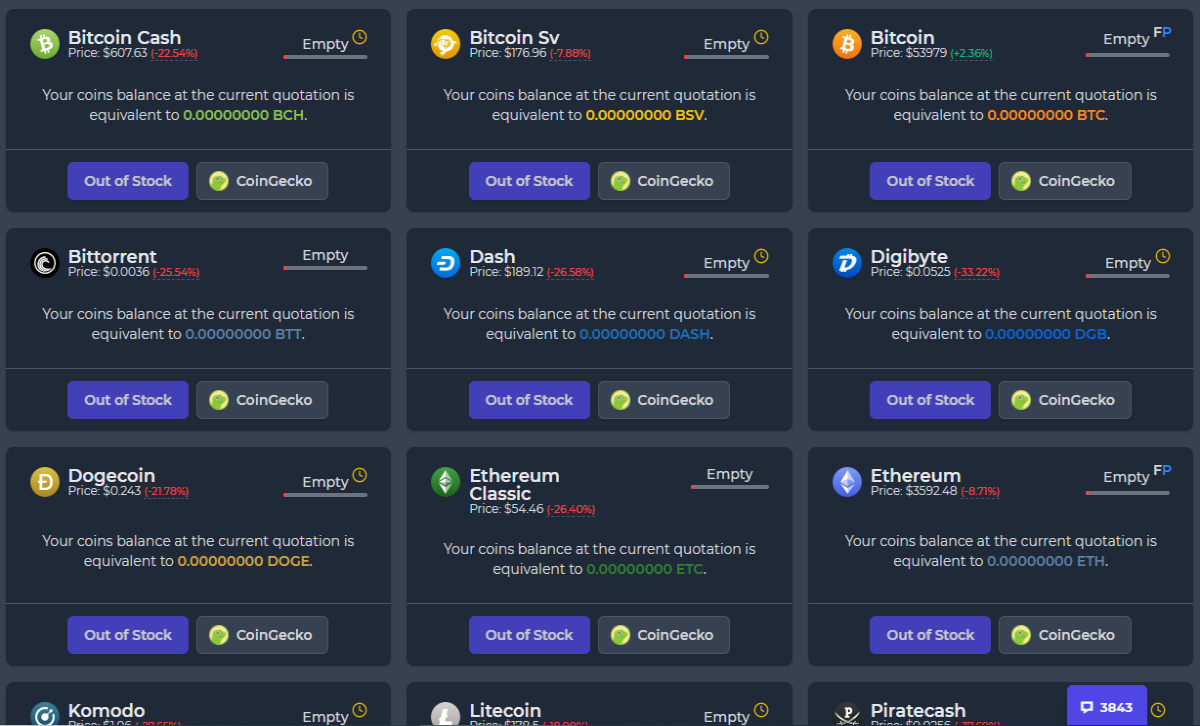 Want to withdraw coins? Too bad, this is what you will always see at FaucetCrypto