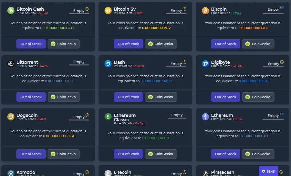 Want to withdraw coins? Too bad, this is what you will always see at FaucetCrypto