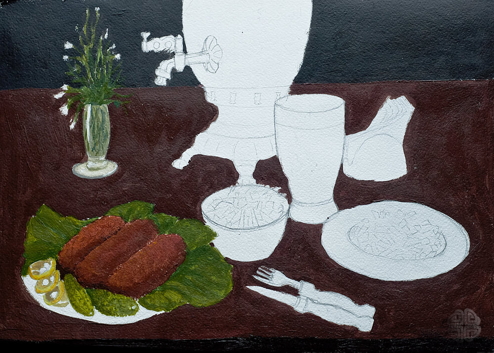 Step 2_Vase and cutlets