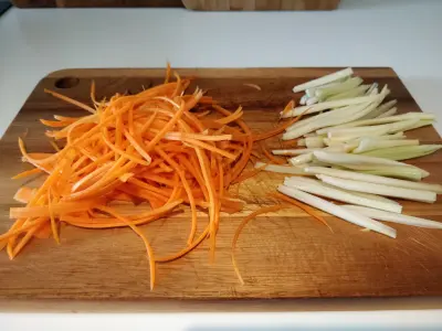 veggies sliced
