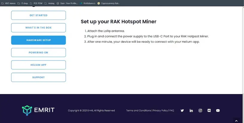 Set up your free Helium miner from Emrit