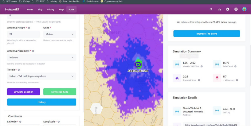 Simulate HNT mining locations with HotspotRF
