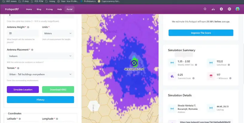 Simulate HNT mining locations with HotspotRF