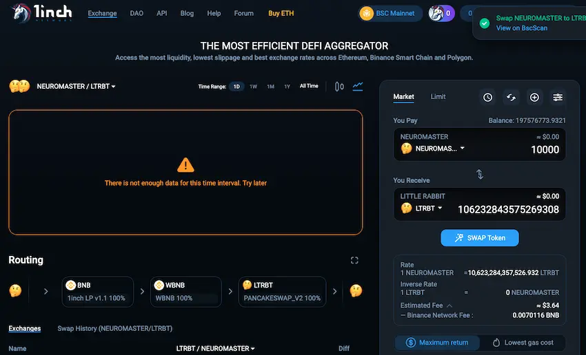 NXR Swap Little Rabbit Token