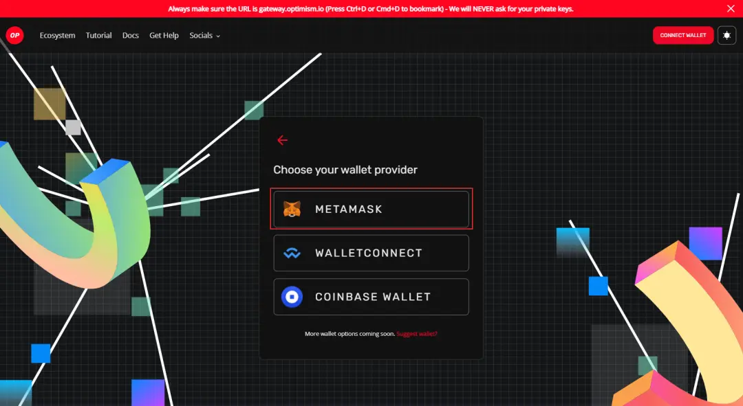 connect wallet dialog