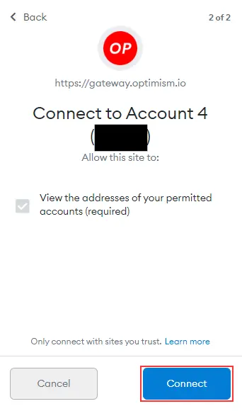 connect metamask to bridge site step 3