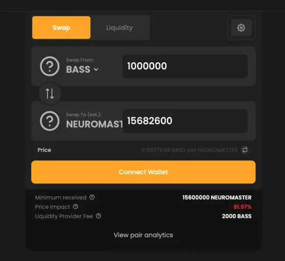 NXR Token SWAP WITH BASS