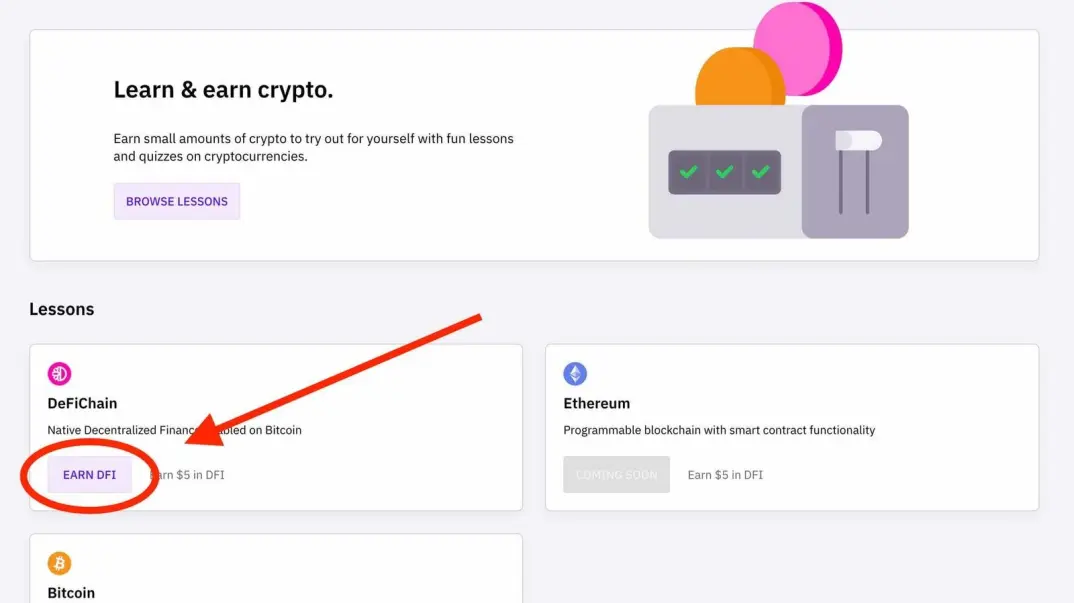 CakeDeFi learn & earn $DFI