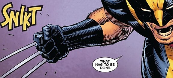 Comic book onomatopoeia snikt Wolverine