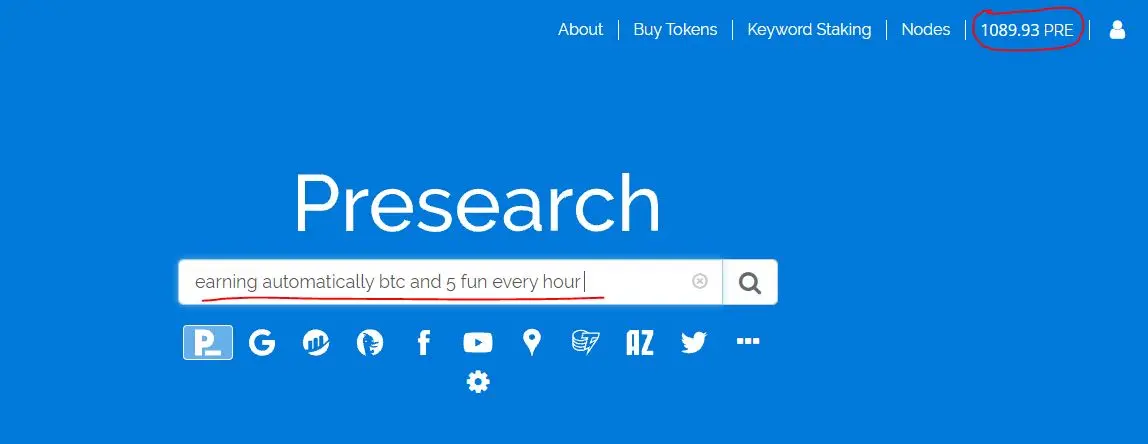 Search earning FUN