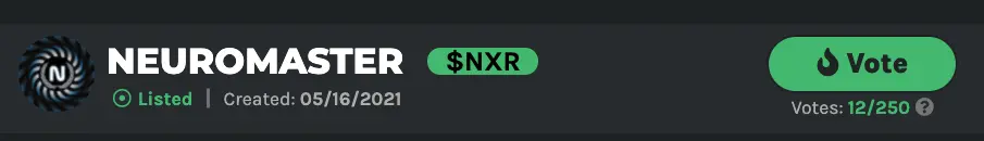 Vote For NEUROMASTER BSC TOKEN
