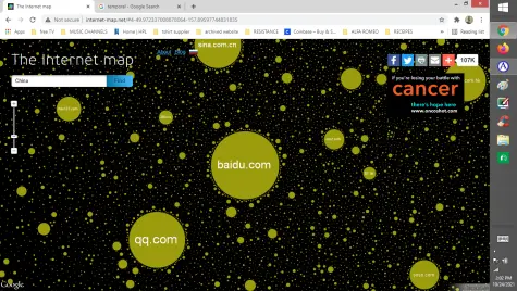 China Internet-Map Zoom Out