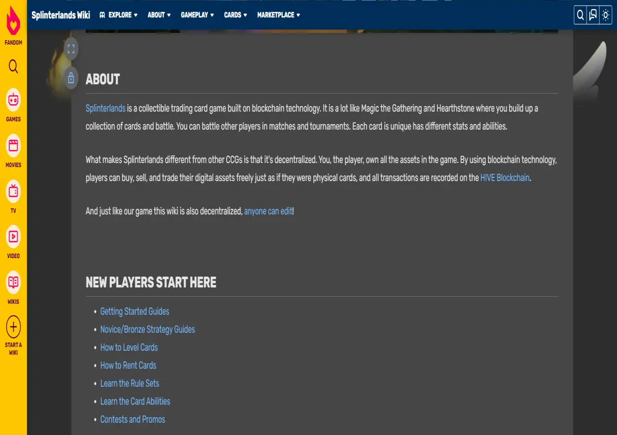 10 Website for Splinterland Player