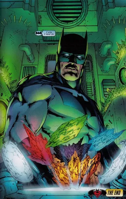 Batman overlooking crystals such as Kryptonite