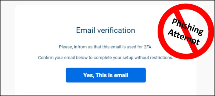 Example of an email phishing attempt (notice the spelling mistake and bad grammar?)