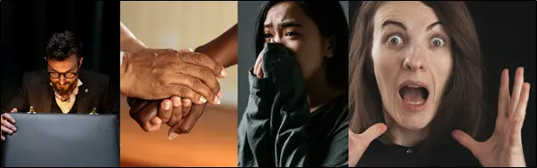 4 signs of a potential scamming operation – invoking greed, gaining trust, instilling fear, creating panic