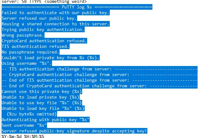 Auth Fail Log