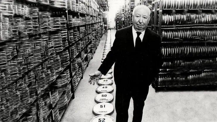 Alfred Hitchcock presenting from the Archive next to the Library and Filmography repertoire