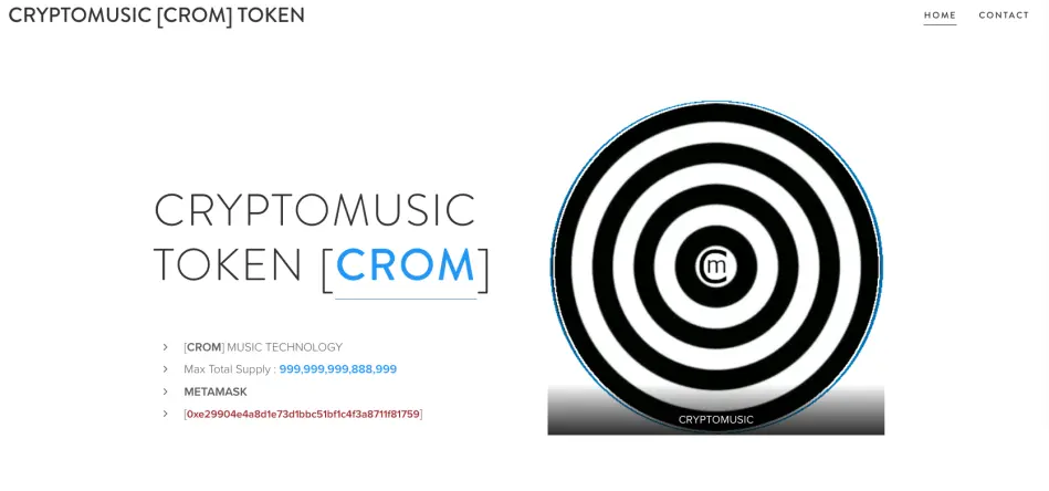 CROm - CRYPTOMUSIC TOKEN