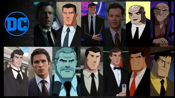 The many faces of Bruce Wayne as imagined by various artists over the years (DC Comics)