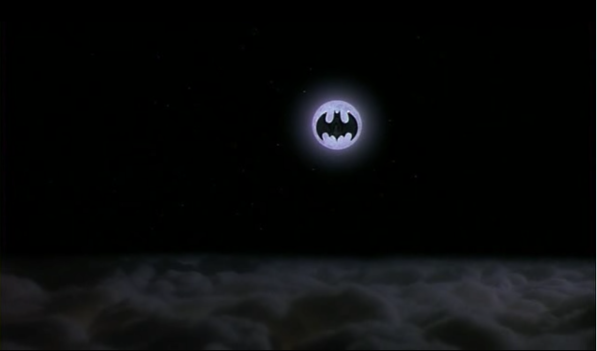 The Batwing in front of the Moon - Like the Batsign from Batman