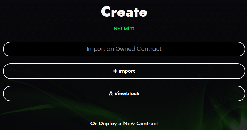 Create NFT Import Contract