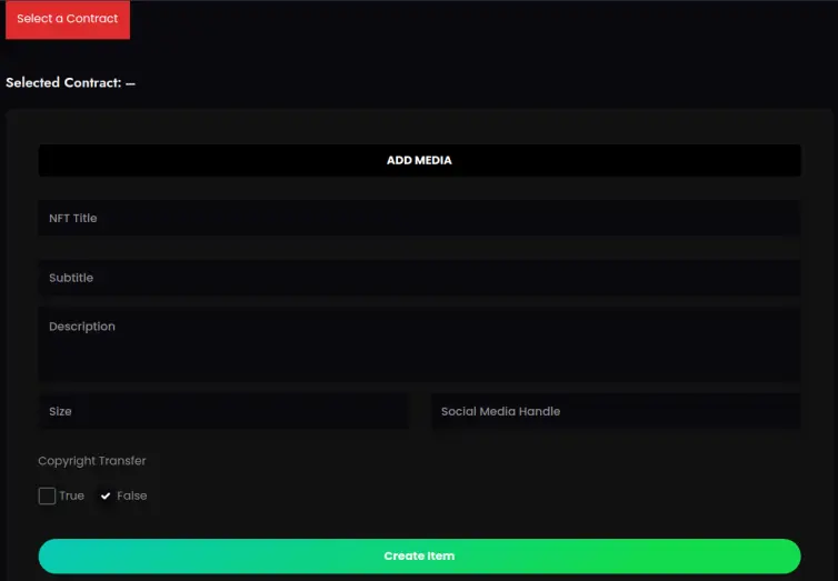 Create NFT on SpardaWallet