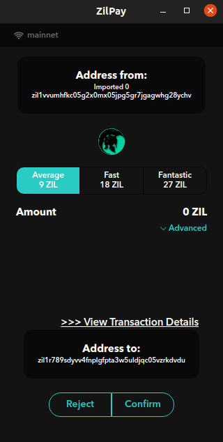 SpardaWallet Zilliqa minting Fee