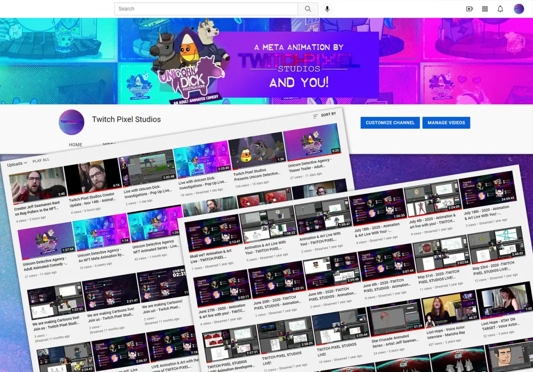Twitch Pixel Studios Youtube of progress