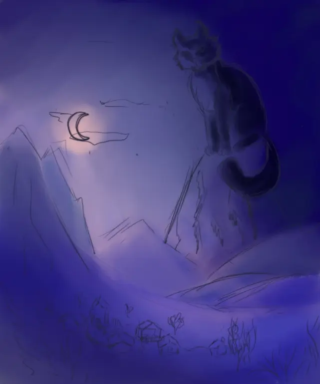 Step 2_Cat's silhouette