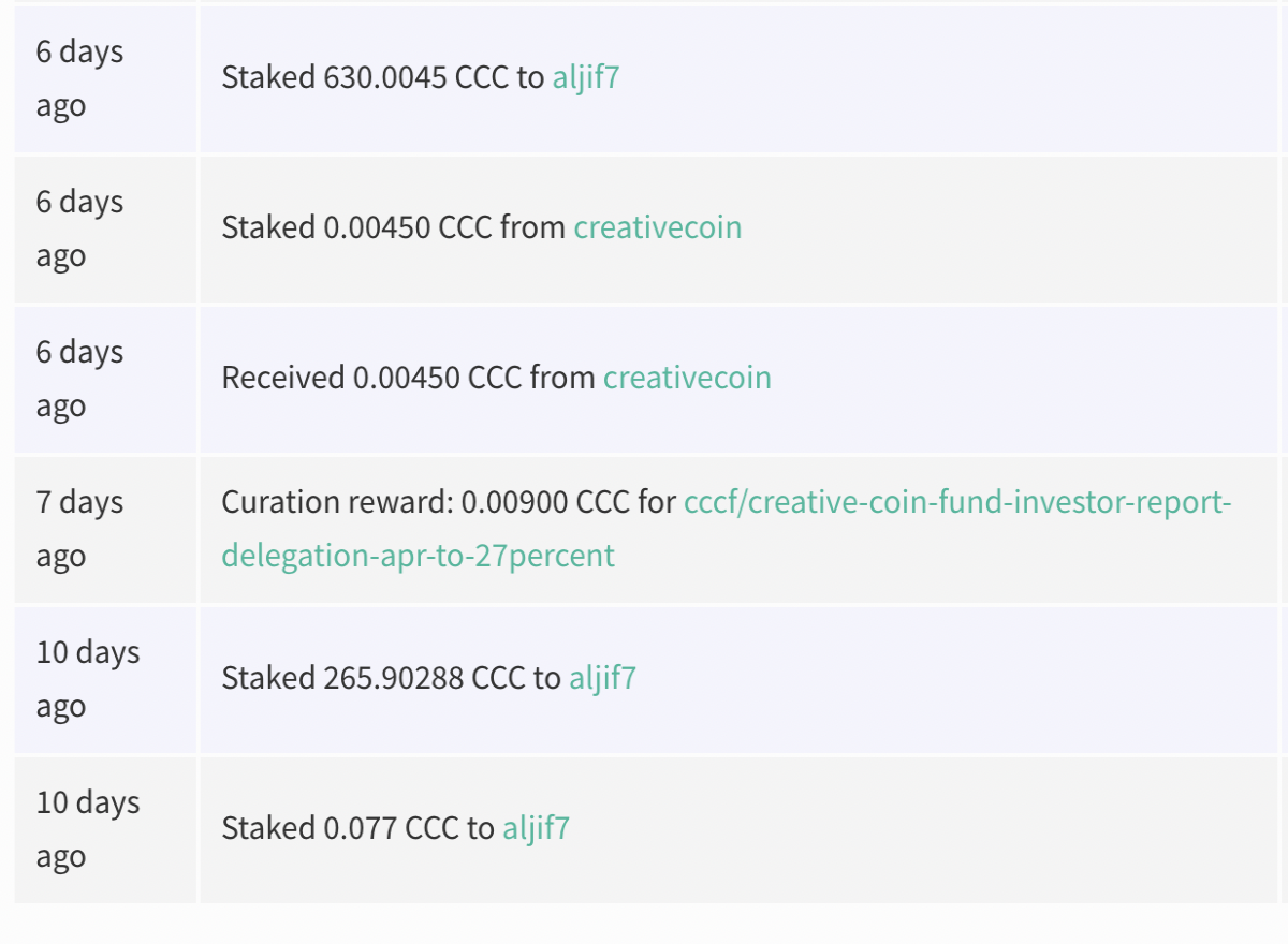 Screenshot CCC coin
