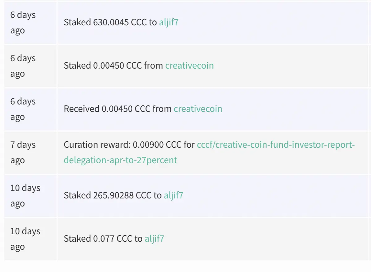 Screenshot CCC coin