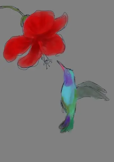 Step 1_Birds& Flower