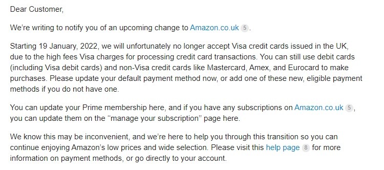 Amazon announcement