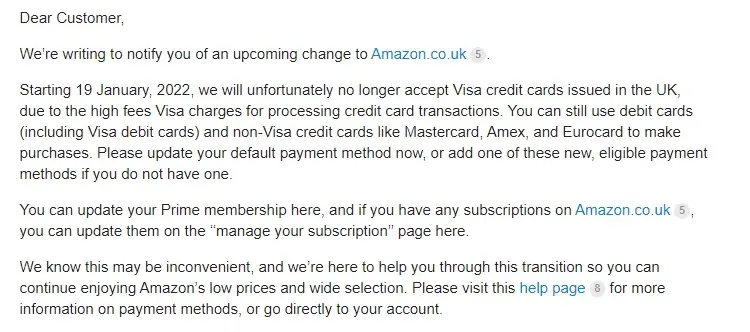 Amazon announcement