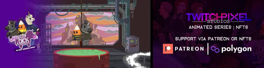 Unicorn Dick: Investigations Rick and Morty Smashed with Adventure Time - NFT {Powered Animated Series By Twitch Pixel Studios