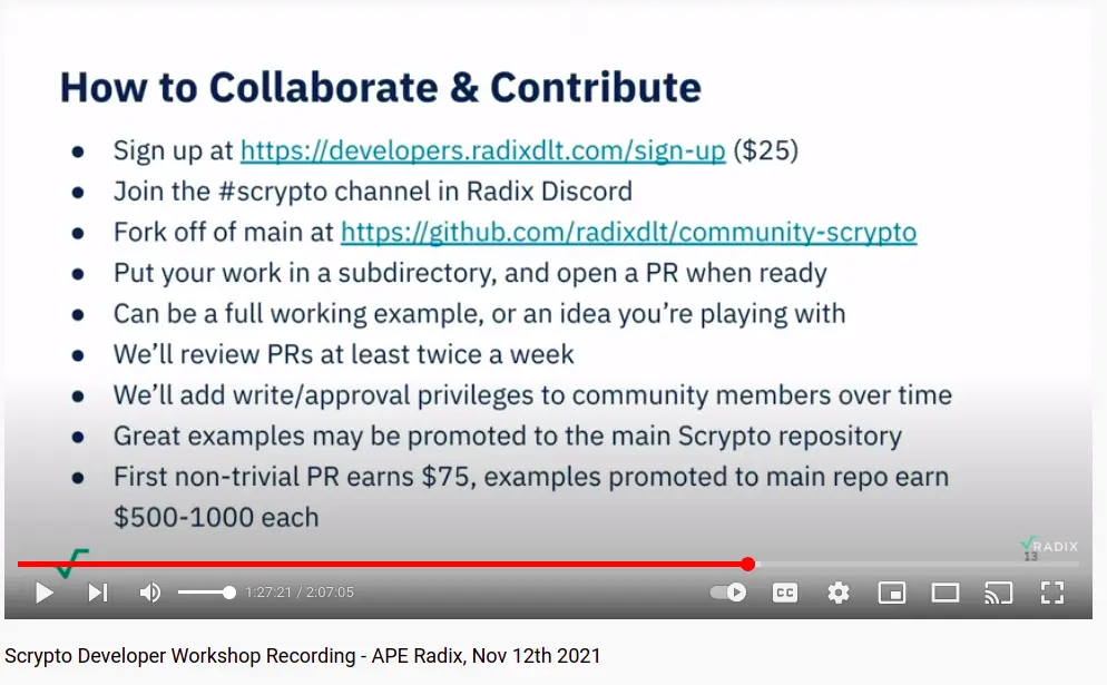 Radix Scrypto Collaboration