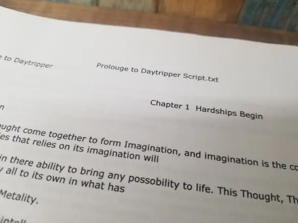 Prologue to Daytripper Saga - Script Pages