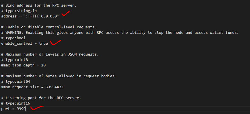 node configuration