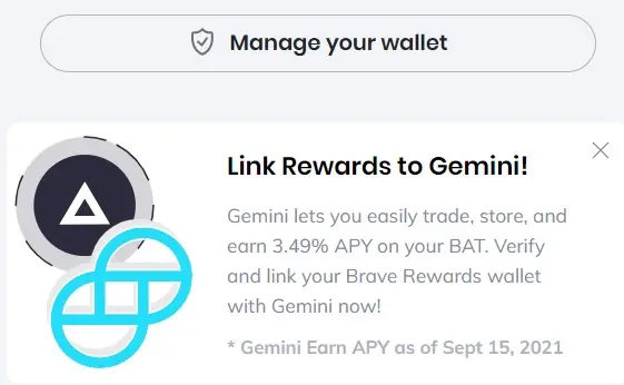 Gemini and BAT Token