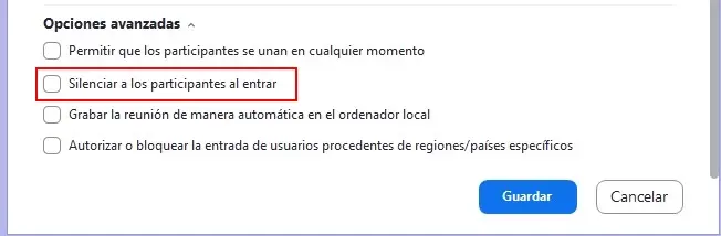 Configurar conferencia de Zoom