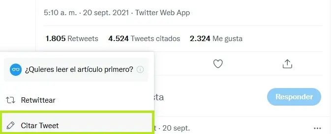 citar tuit