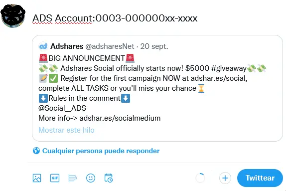 Adshares en Twitter