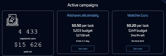 Campañas adshares