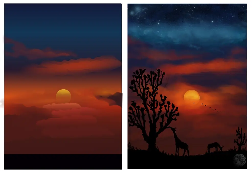 Ready sunset clouds